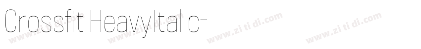 Crossfit HeavyItalic字体转换